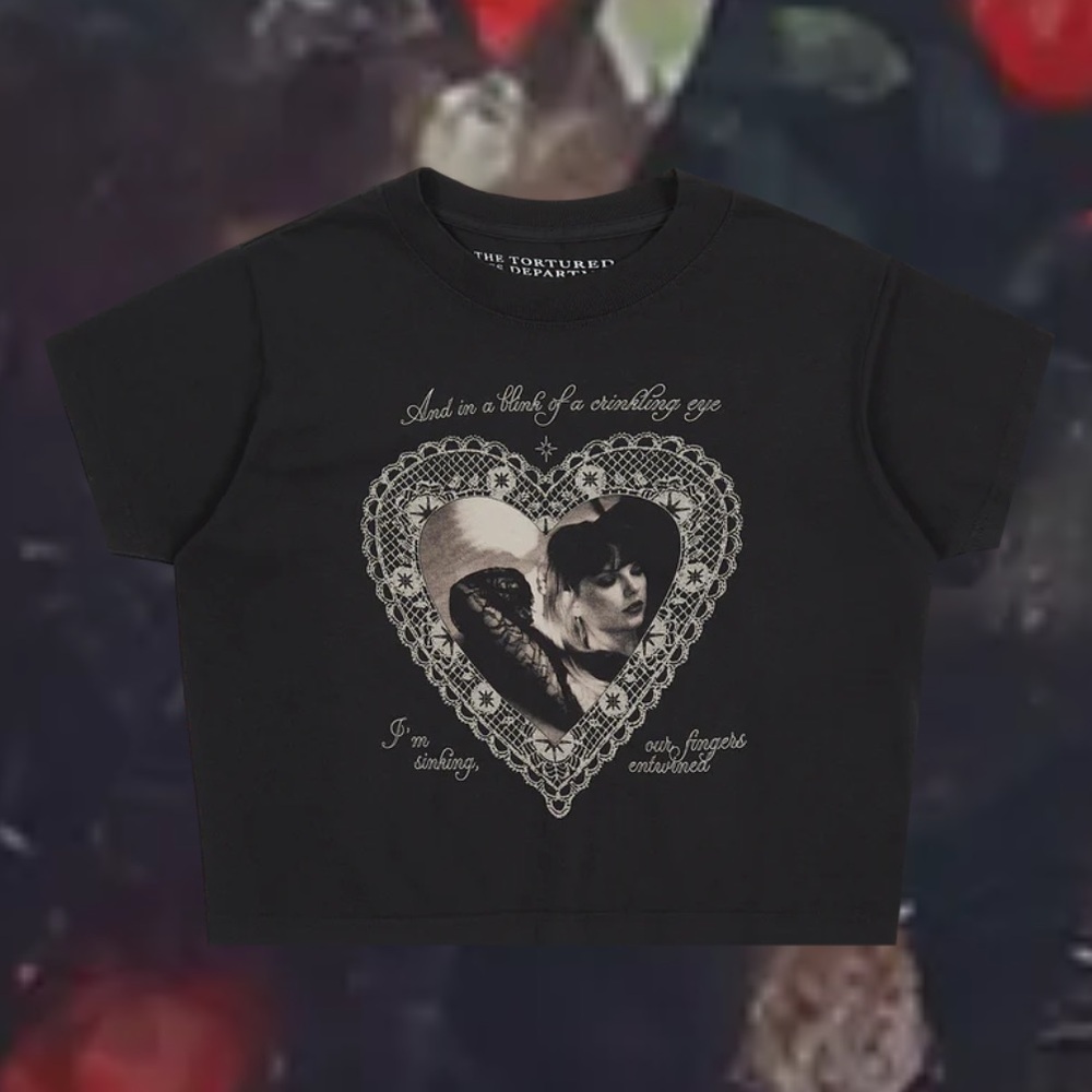 Taylor Swift TTPD Blink Of A Crinkling Eye Crop Top